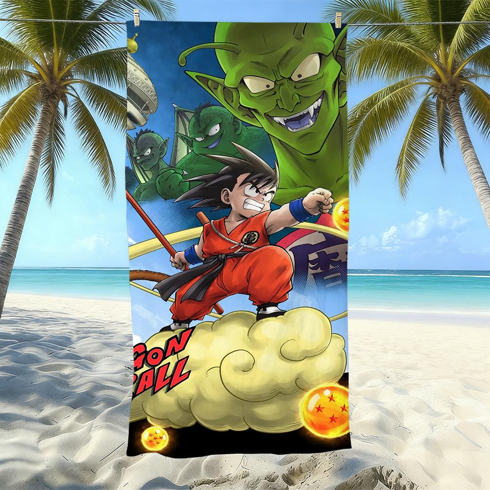 Animation Beach Towels Thickened Microfiber Quick-Drying Bath Towels Outdoor Travel Towels Can Be