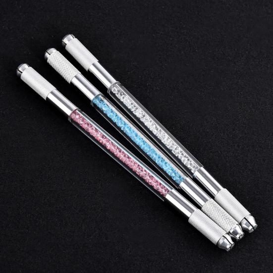 Stilo de tatuaj manual cu două capete de modă Instrument de stilou pentru sprâncene cu microblading permanent