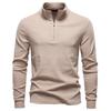 Men S Stand Collar Half Zip Long Sleeve Warm Sweatshirt