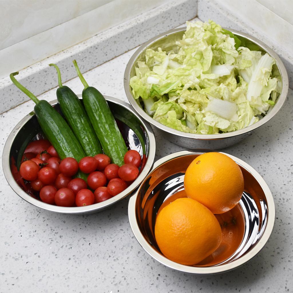 Stainless Steel Mixing Bowls Cereal/Salad/Soup/Rice Bowl