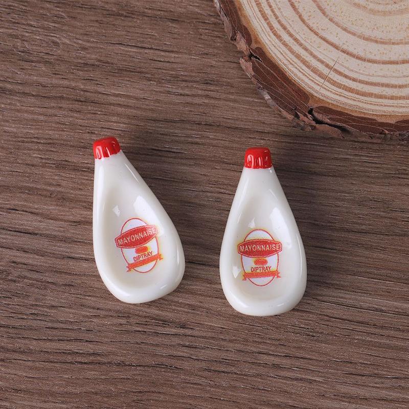 

5 шт. кукольный домик миниатюрная имитация кетчупа фруктовый соус горчица кухонная приправа бутылка модель для кукольного домика декор игрушки белый