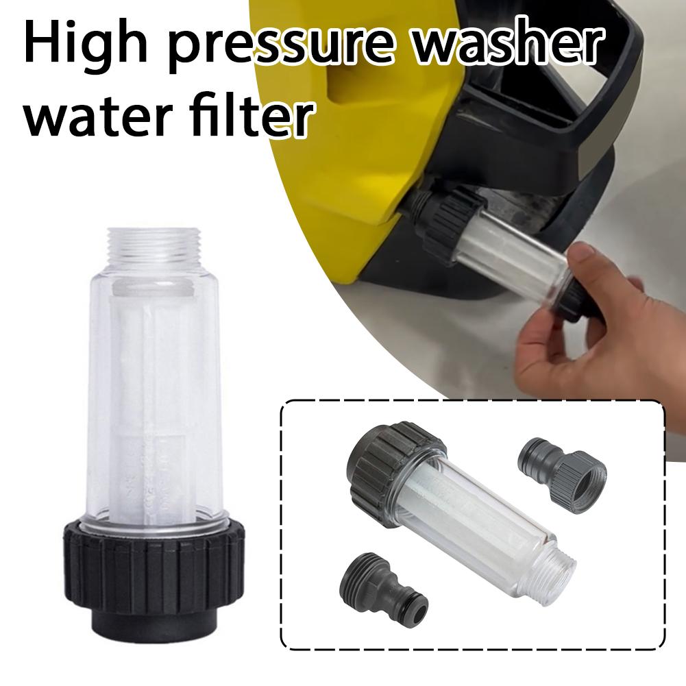 Water Filter Connector for High Pressure Washer Gun G3/4 Inch Connection (with Filter Cartridge) for Kärcher K2 K3 K4 K5 K6 K7