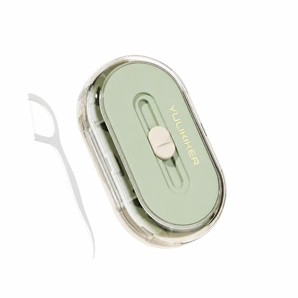 Slide Mechanism Floss Pick Dispenser Plastic Dental Floss Case Home Bathroom Use