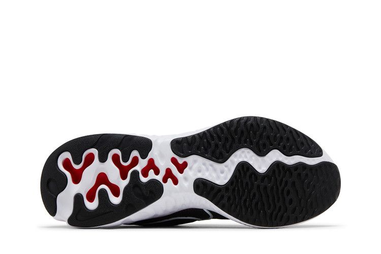 Nike Renew Run Black White University Red