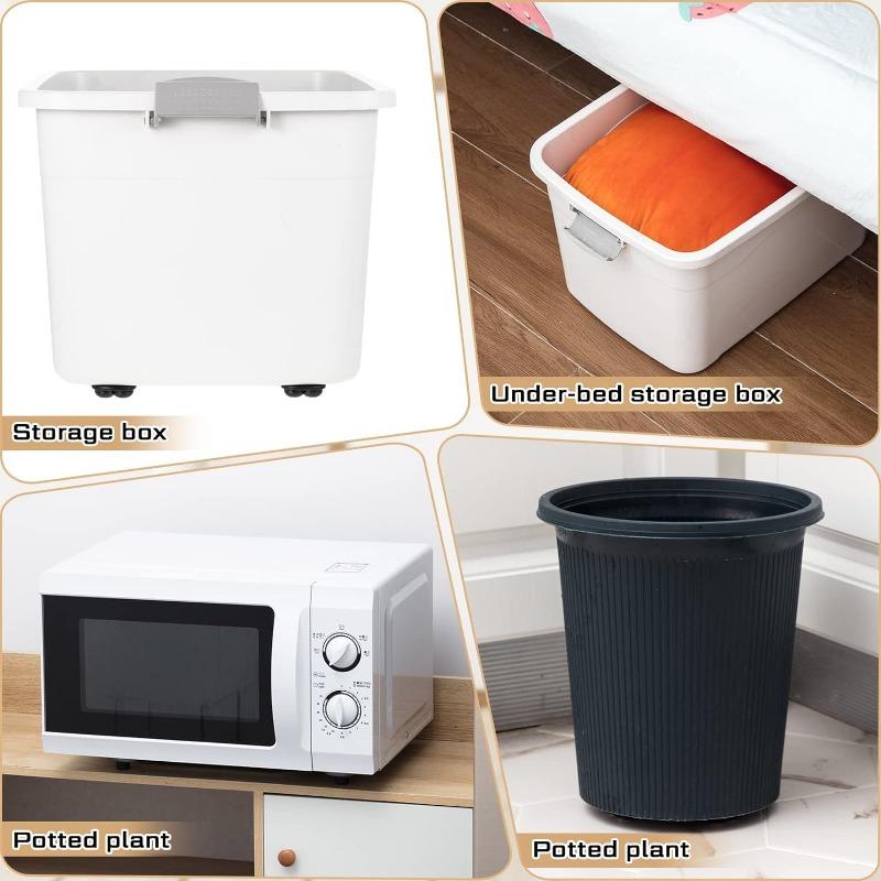 Mini Self Adhesive Caster Wheels Universal Stainless Steel Swivel Wheel 360° Rotation Pulley for Furniture Cabinet Trash