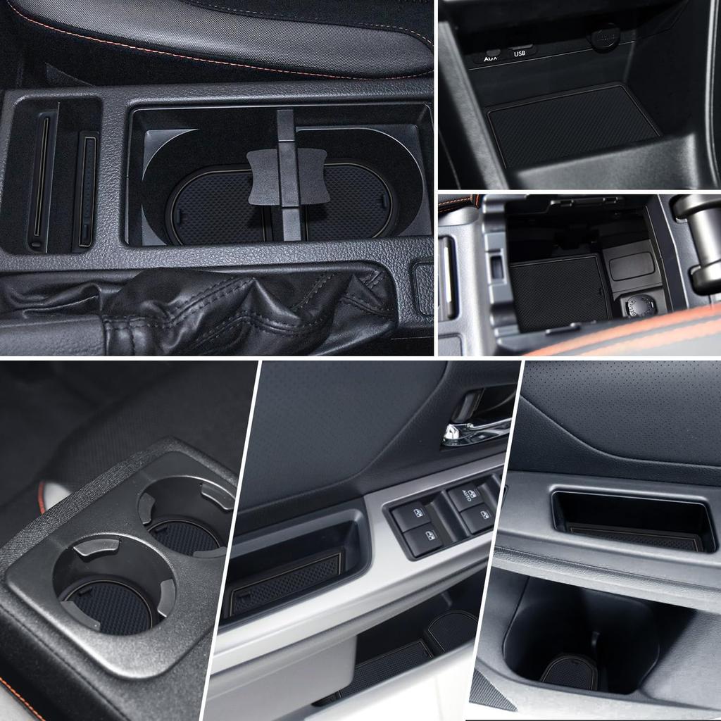 Auovo Cup Holder Ert Liners Compatible With Subaru Crosstrek 2013-2017 And Subaru Impreza 2012-2016 Accessories  Door Center Console Interior Mats
