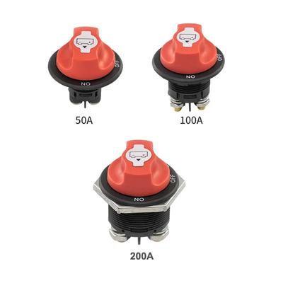 50A 100A 200A Autobatterie Renn-Rallye Schalter 12V Batterie Trennschalter Isolator Abschalterschalter Kit für Wohnmobil Motorrad LKW Boot