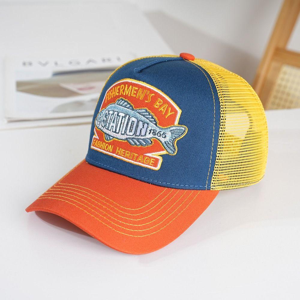 Breathable Fishing Cap Baseball Cap Sports Snapback Hat Summer Trucker Hat Camping Hiking