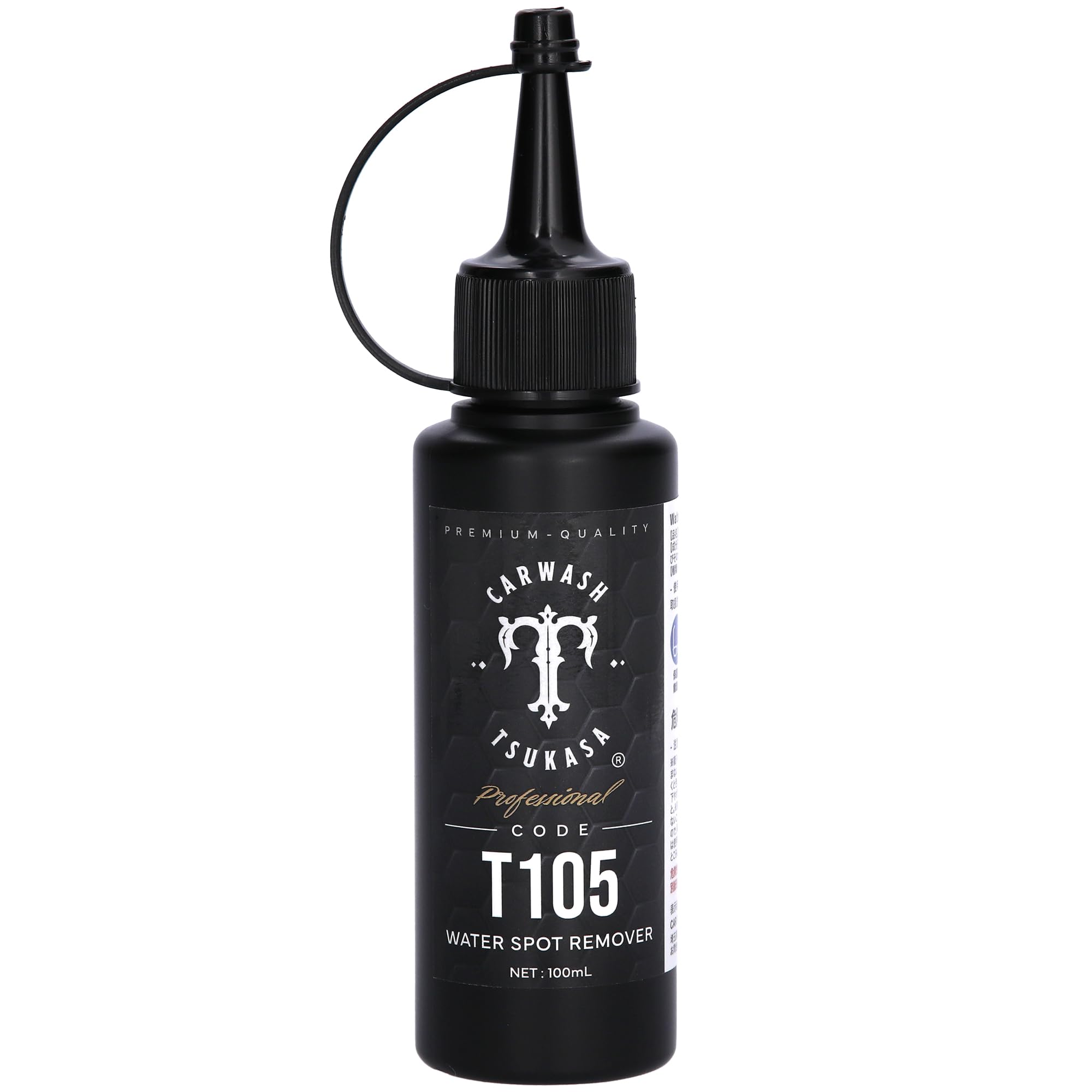 

WATER SPOT REMOVER T105 Scale for removing rain and Perfect for car washes and surface CAR WASH TSUKASA Remover, 100ml, stains, scale, limescale.