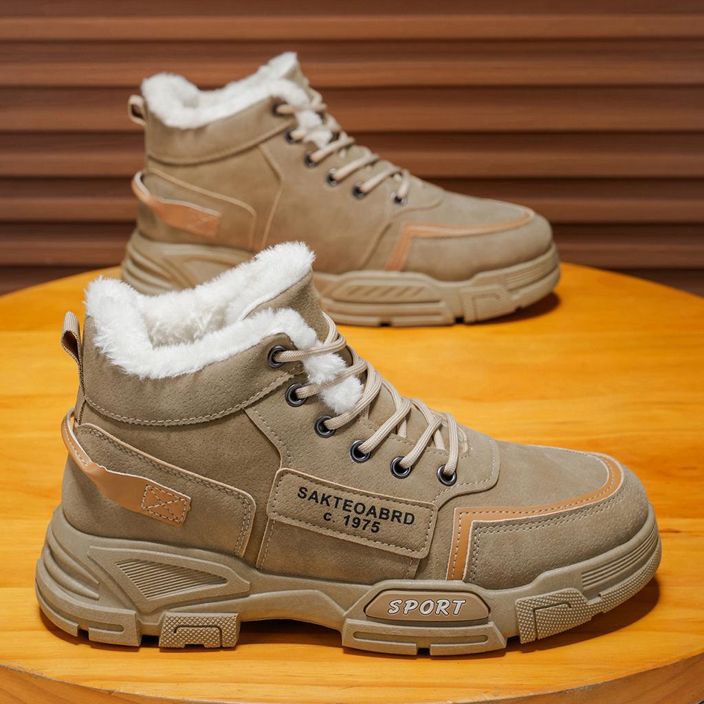 Nowy styl męskie casualowe modne ciepłe buty śniegowe, odporne na niskie temperatury, styl jesienno-zimowy