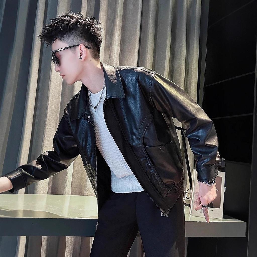 Men's Trendy PU Leather Jacket - Cool and Stylish Autumn/Winter 2026 Collection