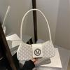 2025 Women's Light Luxury Retro Underarm Shoulder Bag - Trendy, Casual, Letter Print