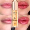 Lip Serum Hydrating Lip Plump Volumizing & Wrinkle with Golden Cap & Glossy Tube Long-Lasting Shine, Youthful Plump Lips - Liquid Lip Gloss & Serum