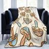 Mushroom Flannel Blanket Soft and Comfortable Blanket for Sofa Bedroom Office Blanket