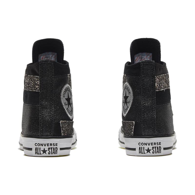 Converse Chuck Taylor All Star Lace-up Flat Heel High Top Espadrilles Women's Black