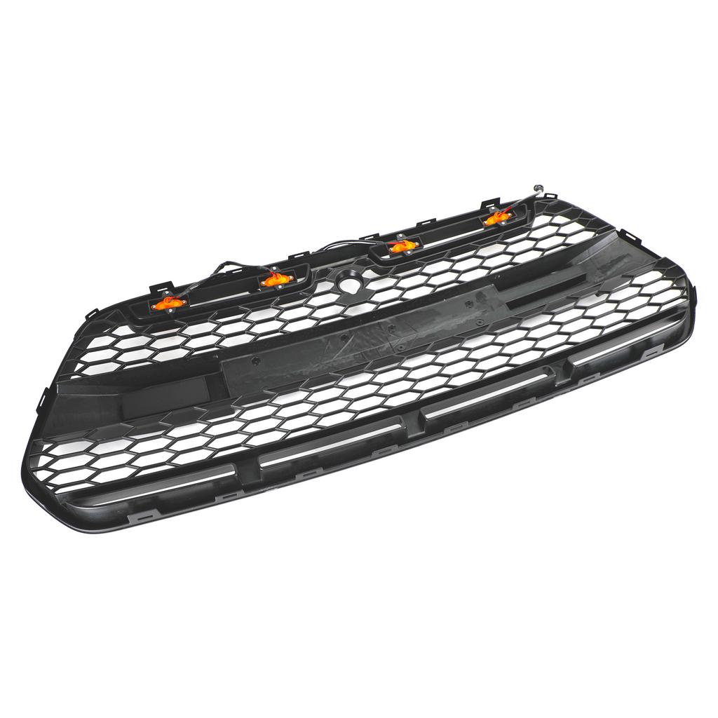 Matt Svart Främre Stötfångargrill med LED passar för Ford Transit MK8 2015-2018 Raptor