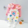 Fashion Spring Autumn Baby Clothes Suit Children Girl Cute Cotton Shirt Overalls 2Pcs/Set Toddler Active Costume Kids Tracksuits