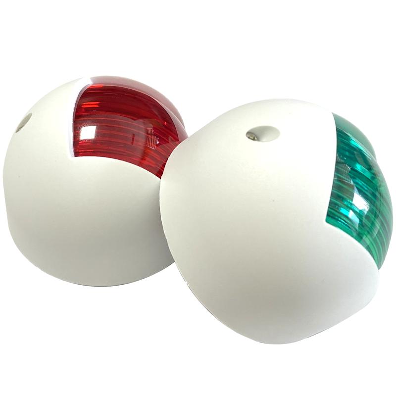 1Pair 12V White Nylon Red & Green Bow LED Navigation Light Boat Marine Indicator Spot Yacht Sailing Lamp