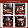 Fengqiying 36cm Vintage Copper-Plated Dual-Use Hotpot