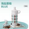 Ceramic double drink coffee cup large capacity portable straw thermos cup light luxury high sense gift box gift cup