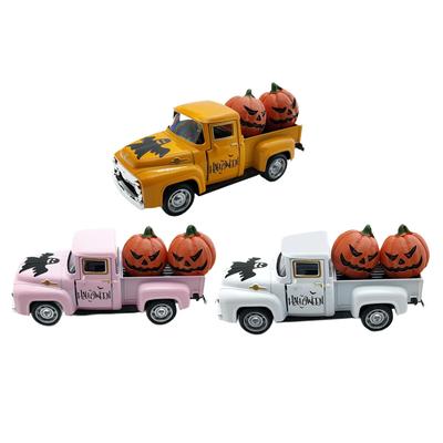 Halloweenský model nákladního auta ze slitiny Kreativní halloweenská stolní dekorace Stolní ozdoby na krbovou římsu Party laskavost Farmářská párty Kuchyně
