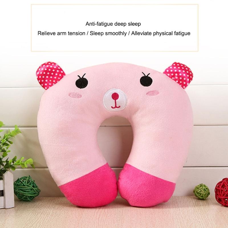 Breathable Travel U Shape Neck Pillow Lightweight Compacts Cartoon Animal Cushion For Airplanes Car And Office Comfort