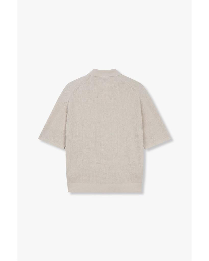 MAN ON THE BOON Paper Yarn Polo Knit_Beige 4714113028