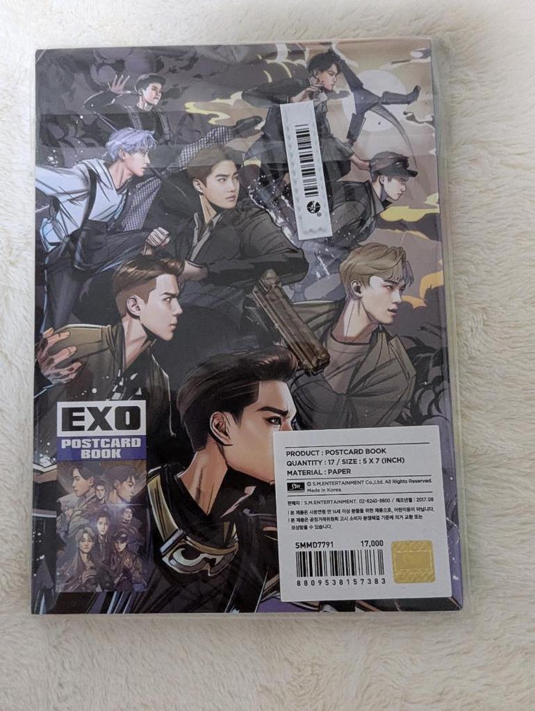 [USED] EXO POWER Official Postcard Book 17 Cards
