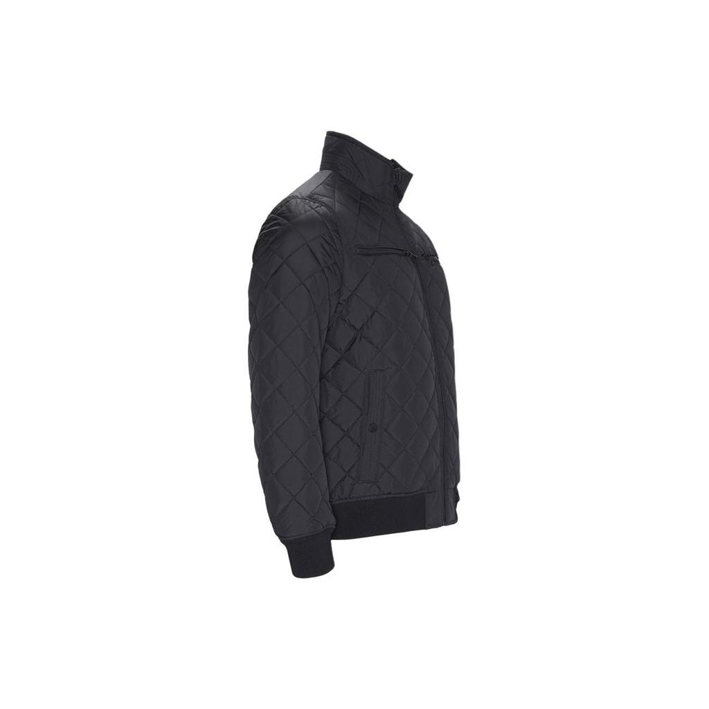 Tommy Hilfiger Warm Drop Shoulder Diamond Quilted Stand Collar Zip Casual Jacket Men Jacket Black 78J1988-001
