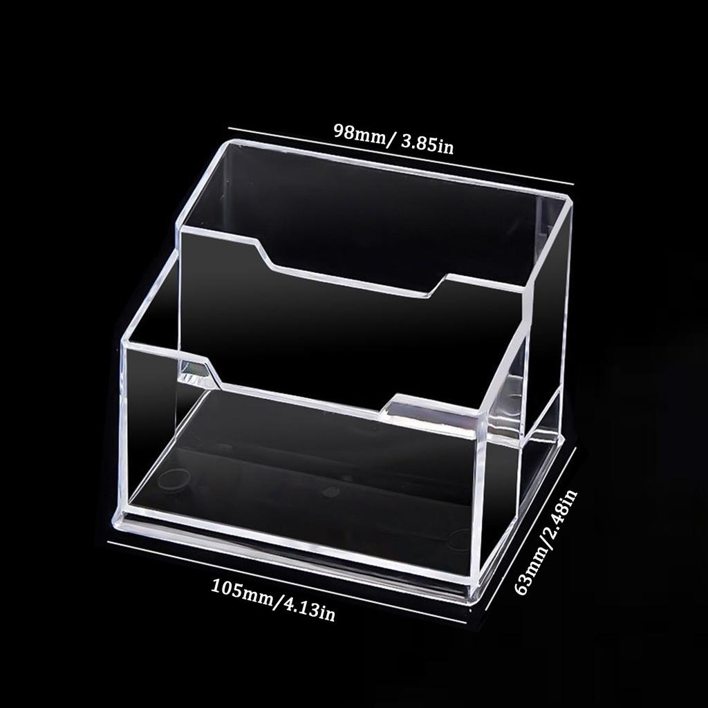 1/2/3PCS Clear Acrylic Display Stand Transparents Desktop Organizer with Storage Shelf for Office Business Cards