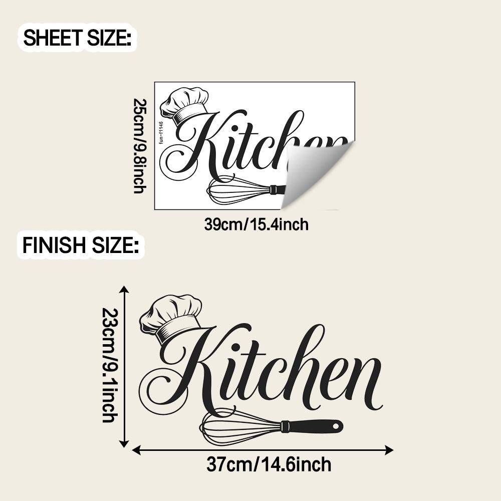 Simple English Slogan for Kitchen and Dining Room Wall Decoration: Wall Stickers for Beautifying The Walls.