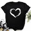 Maycaur New Finger Heart T Shirt Women Tops Korean Ulzzang Graphic Tees Women Fashion Women's T Shirts 90s Girls Black Shirt