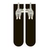 Katze Dingdingdang Ei Ei Weiche Baumwolle Einfarbige Atmungsaktive Rutschfeste Langzeit Mittellange Damen Niedliche Winter-Frühlings-Leggings