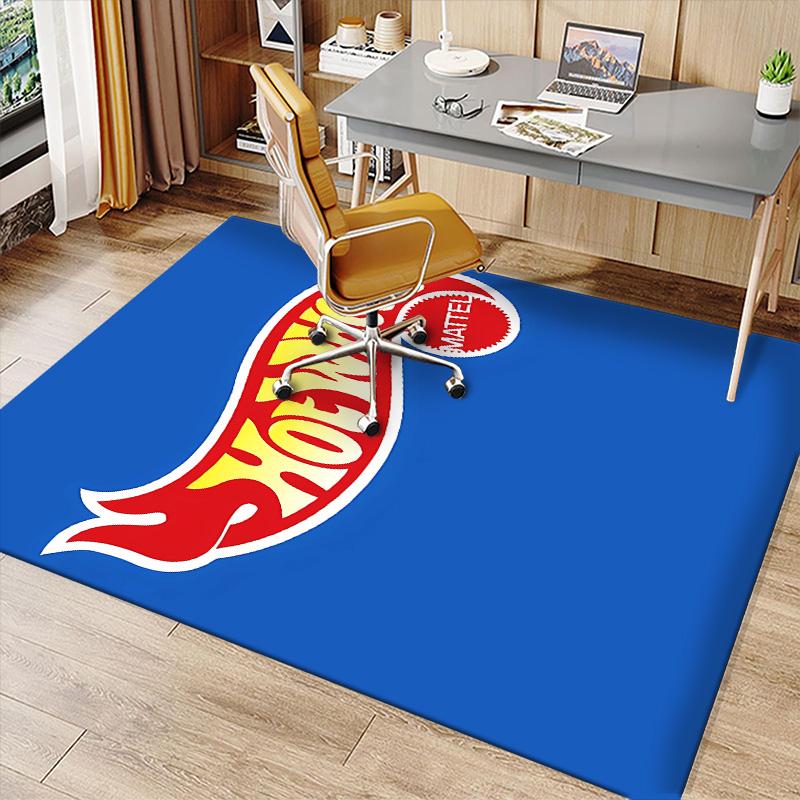 Hot Wheels logo Printed Absorbent Washable Carpet, Non-Slip Bathroom Mats, Kitchen Rugs, Yoga Mat,Living Room Entrance, Camping Picnic Rugs
