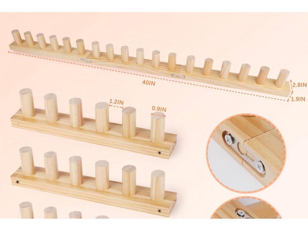 Wooden Handmade Knitting Tools: Square Single-Head Yarn Short Needles for DIY Weaving, Towels, and Tapestry.