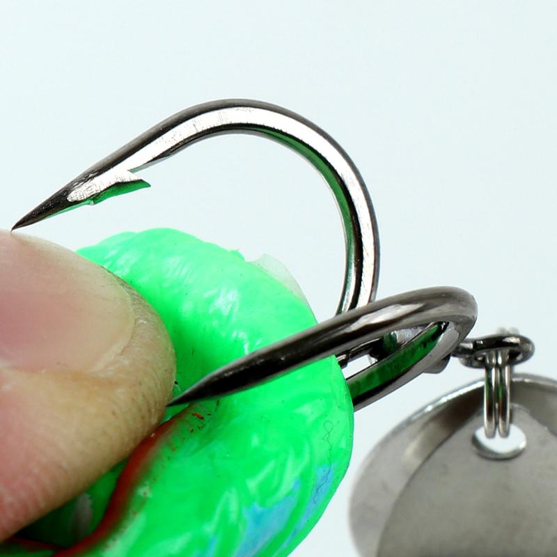 1 Piece Artificial Lure Shiny Double Hook Lure Fishing Bait Soft Bait Blackfish Imitation Soft Bait