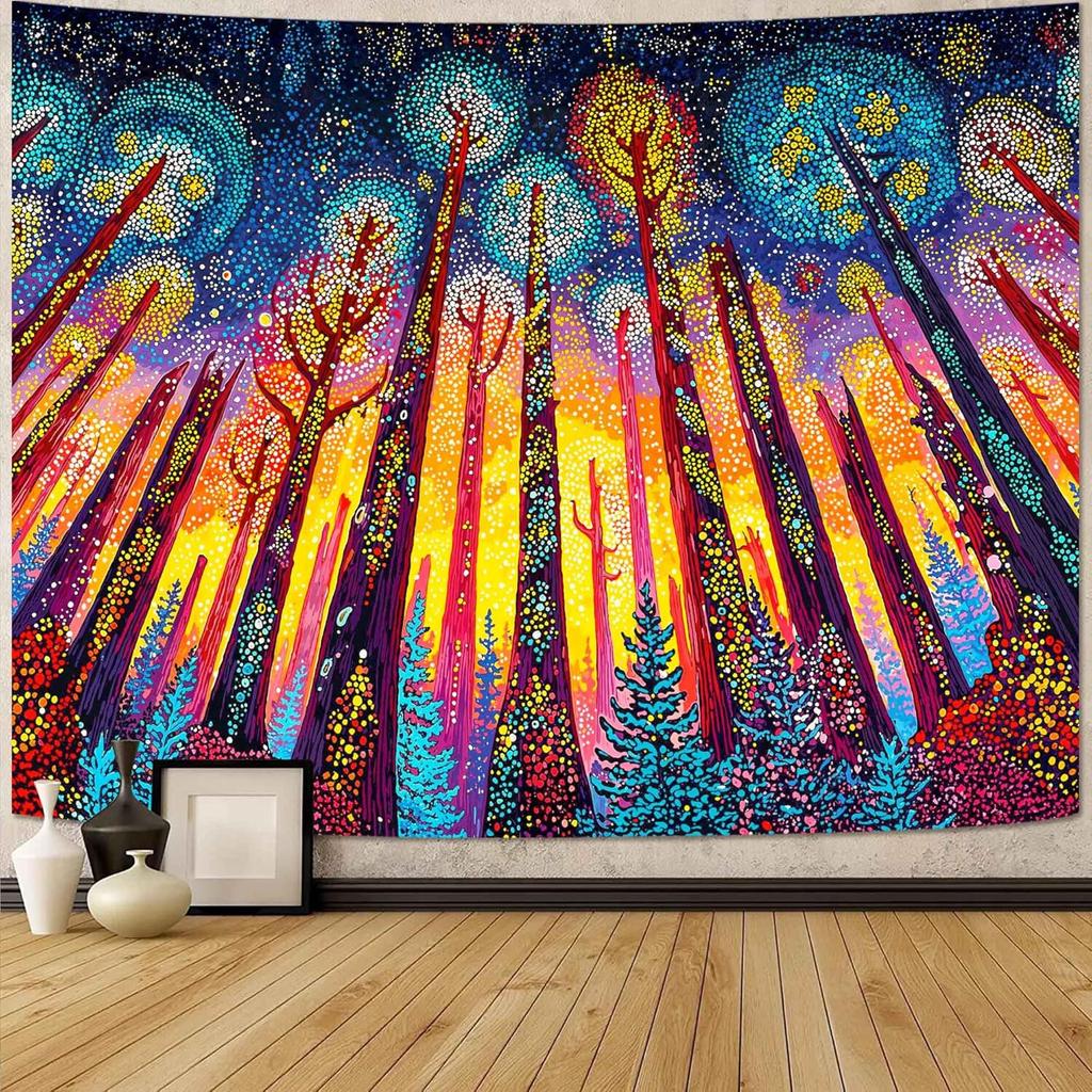 Spenlife Magical Library Tree Of Life Wall Tapestry, Fantasy Bookshelf Tree Tapestries For Room Decor, Enchanted Tapestry