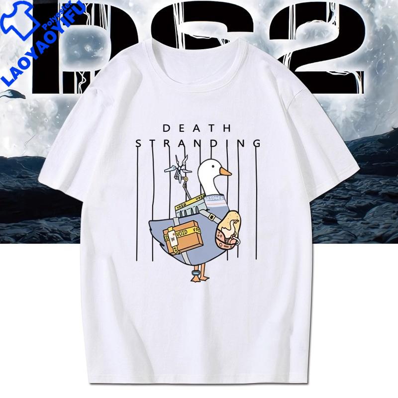 Death Stranding 2 Camiseta Unisex Unisex Short Sleeve Game Shirt Cos Goose Casual Funny Cute Creativity Tee Cartoon Fans Camisa Top