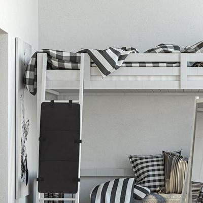 Skydd för stege till våningssäng för barn med säkra spännen, vadderat skydd