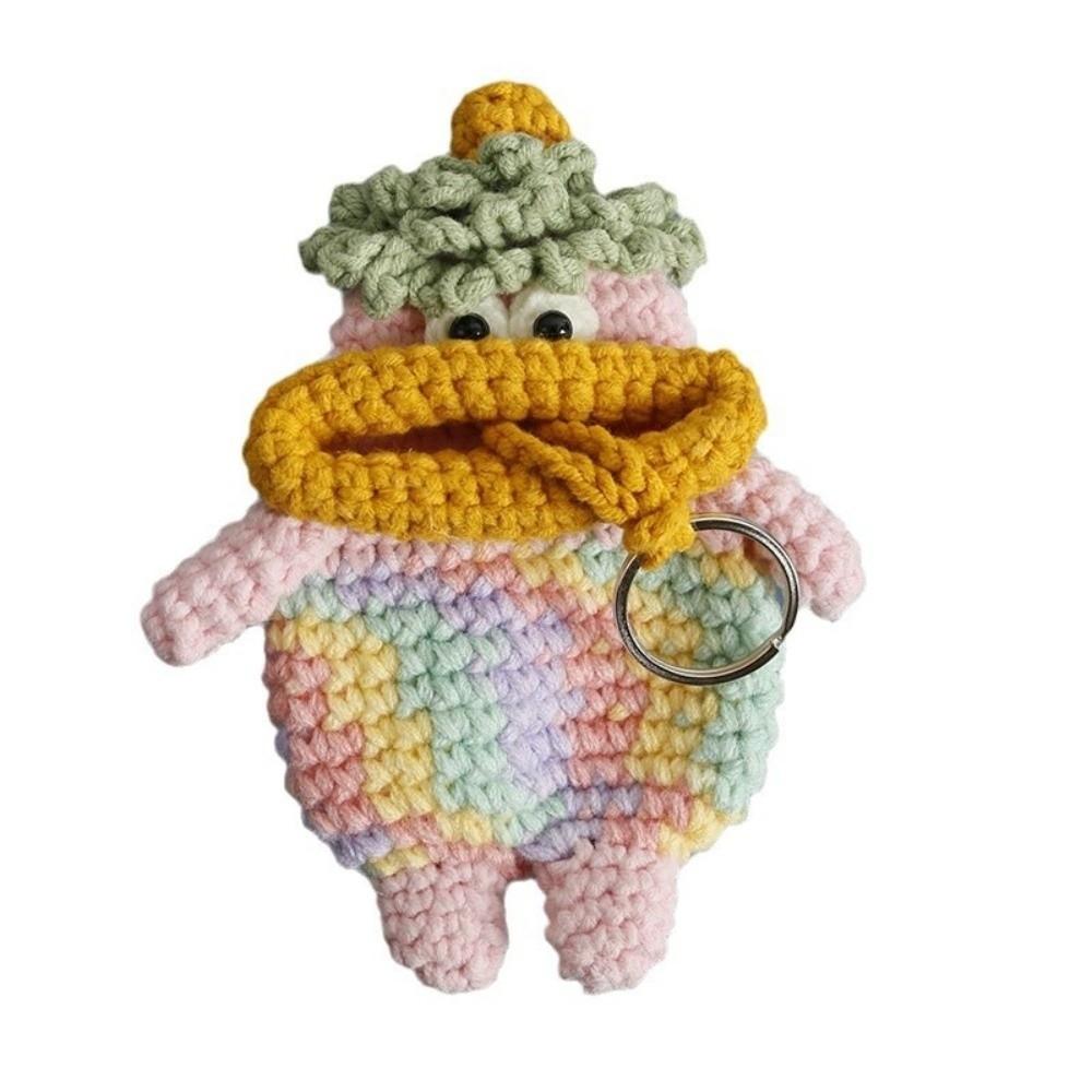 Hand Knitted Key Cover Pull Out Key Holder Handmade Craft Key Pouch  Bag Accessory