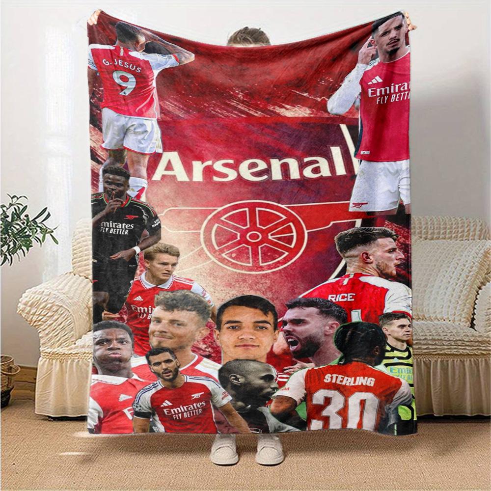 Arsenal Football Player Blanket Durable Comfort Suitable for Couch Bed Seaside for All Seasons Modern Style Perfect Gift for Relatives and Friends