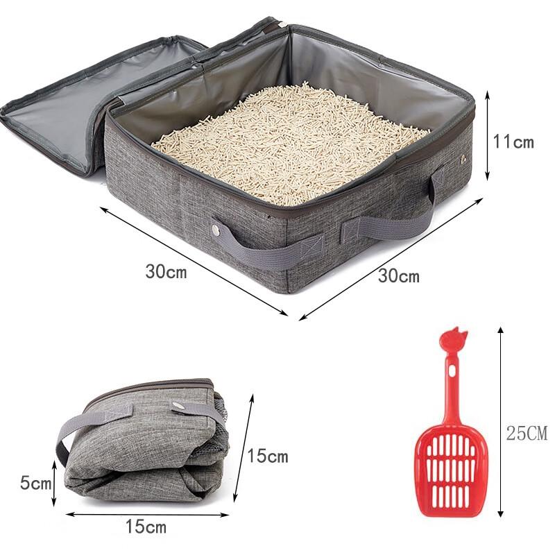 Foldable Oxford Cloth Portable Cat Litter Box