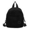 Schoolbag Simple Casual Women's Backpack 1011 New Korean Version This Year Popular Canvas Velvet Texture Small Backpack Women's Bag