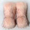 Vintage-Inspired Women's Fuzzy Boots | Brown & Black Faux Fur, Retro Trendy Warm Winter Ankle Footwear