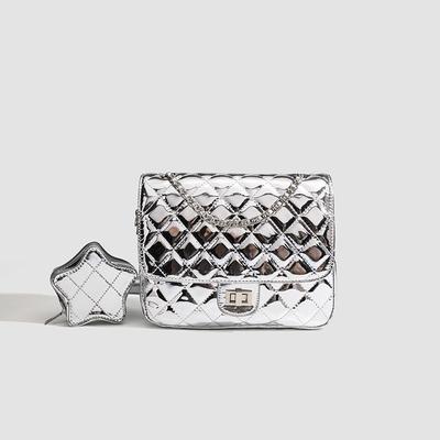 Borsa a Tracolla Catena Profumata Piccola Borsa Quadrata Piccola da Donna Stella Moda All-Match Borsa a Tracolla a Scacchi di Diamanti