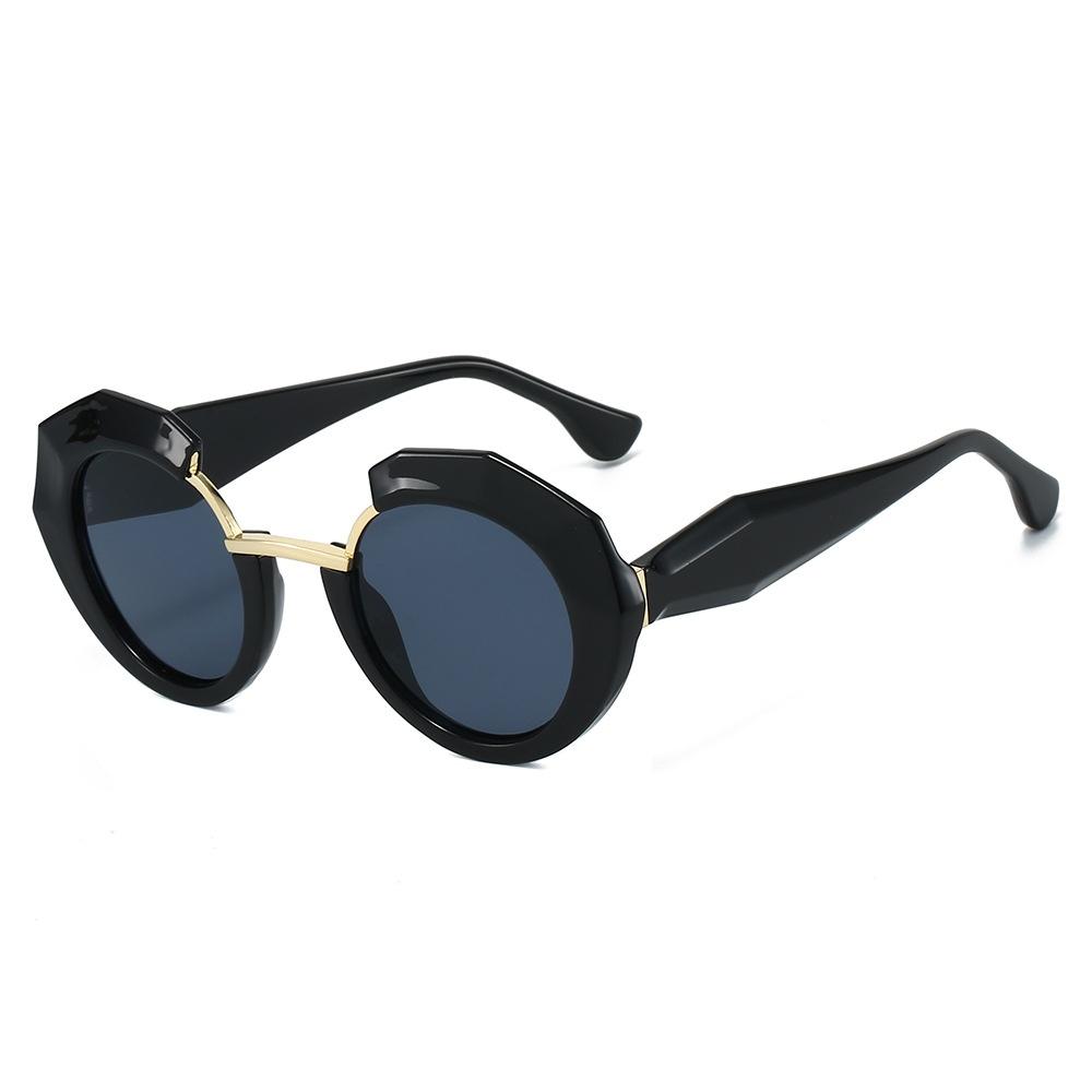 

Retro Leopard Gradient Round Frame Women Sunglasses Brand Street Shooting Trend Personality Punk Men Sun Glasses Uv400 as picture