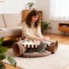 All- Foldable Cats Tunnel Bed: Multi-Functional -Shaped Pet Playpen With Interactive Toys For Indoor Cats