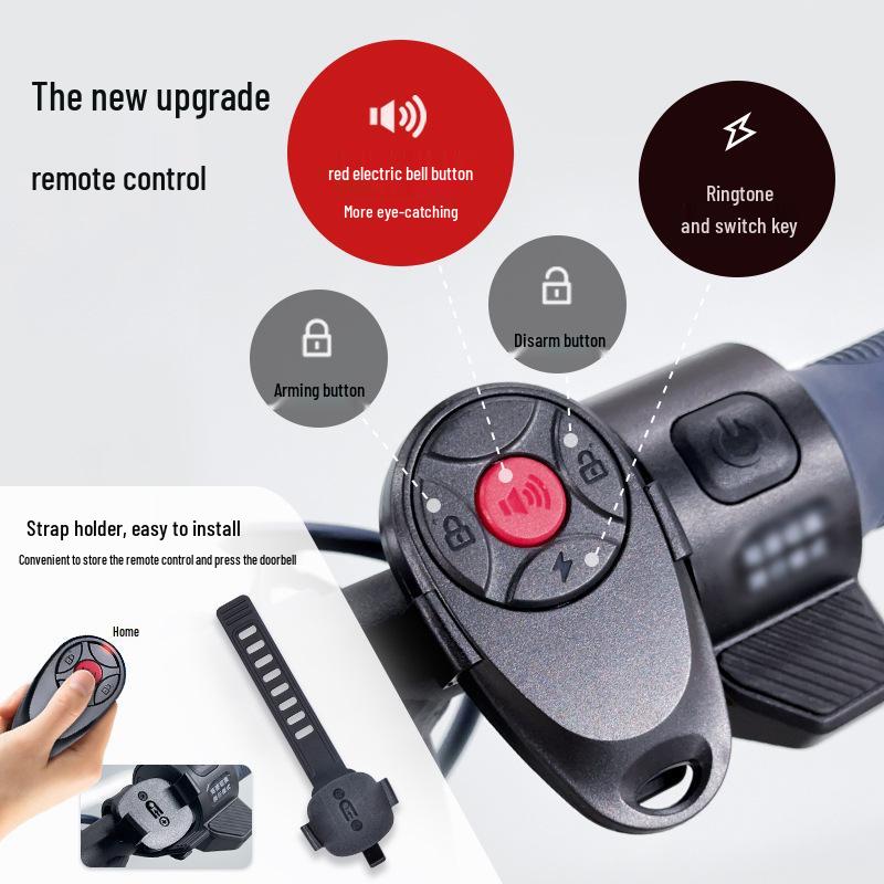 Outdoor Waterproof Remote-Controlled High-Volume Anti-Theft Alarm for Car and Bike