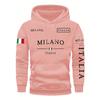 ITALIA MILANO Pánská Dámská Mikina Venkovní Street Ležérní Sportovní Dovolená Trend Jaro Podzim Zima Pár Mikina Vrchní Oblečení