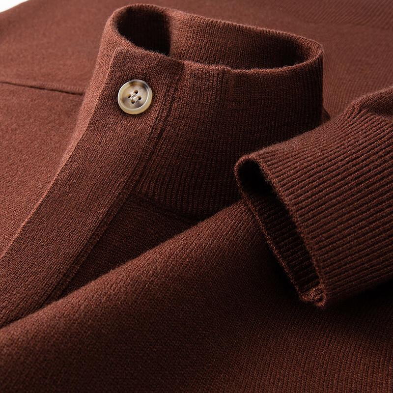 FAPAI Men s Wool Blend Mock Neck Long Sleeve Knit Pullover M 48